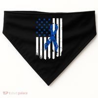 Colon Cancer Awareness Flag USA-Made Doggie Bandana thumb 0