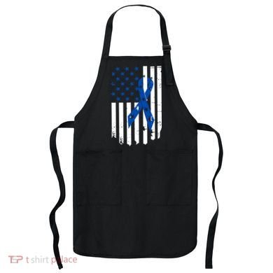 Colon Cancer Awareness Flag Apron