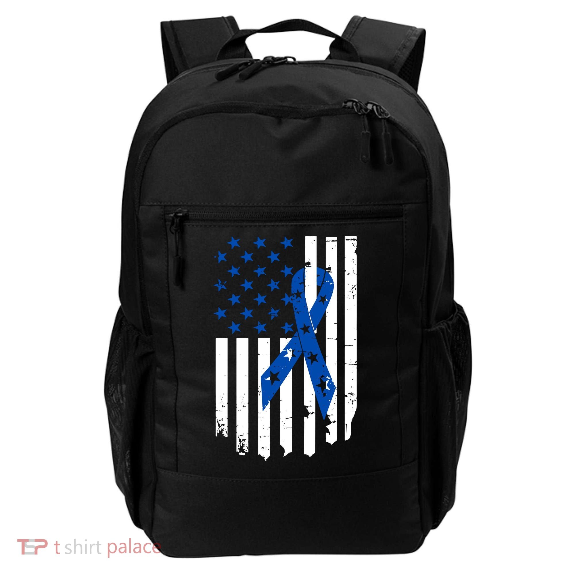 Colon Cancer Awareness Flag Backpack