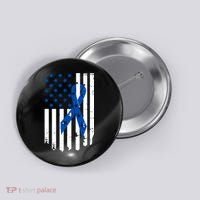 Colon Cancer Awareness Flag Button thumb 0