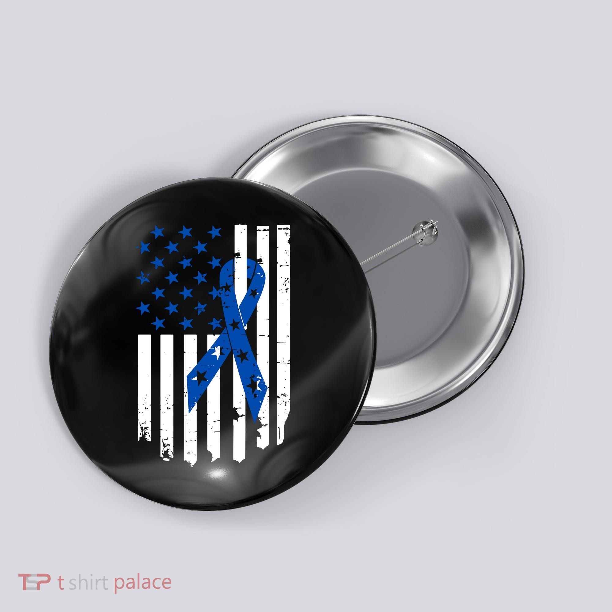 Colon Cancer Awareness Flag Button