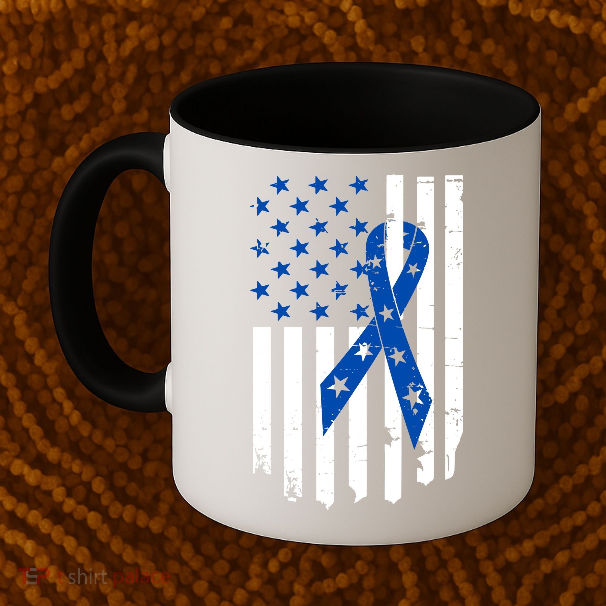 Colon Cancer Awareness Flag Coffee Mug