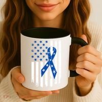 Colon Cancer Awareness Flag Coffee Mug thumb 3