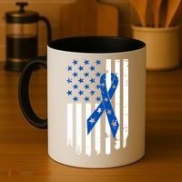 Colon Cancer Awareness Flag Coffee Mug thumb 4