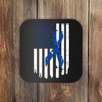 Colon Cancer Awareness Flag Coaster thumb 0
