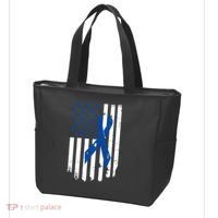 Colon Cancer Awareness Flag Tote Bag thumb 3