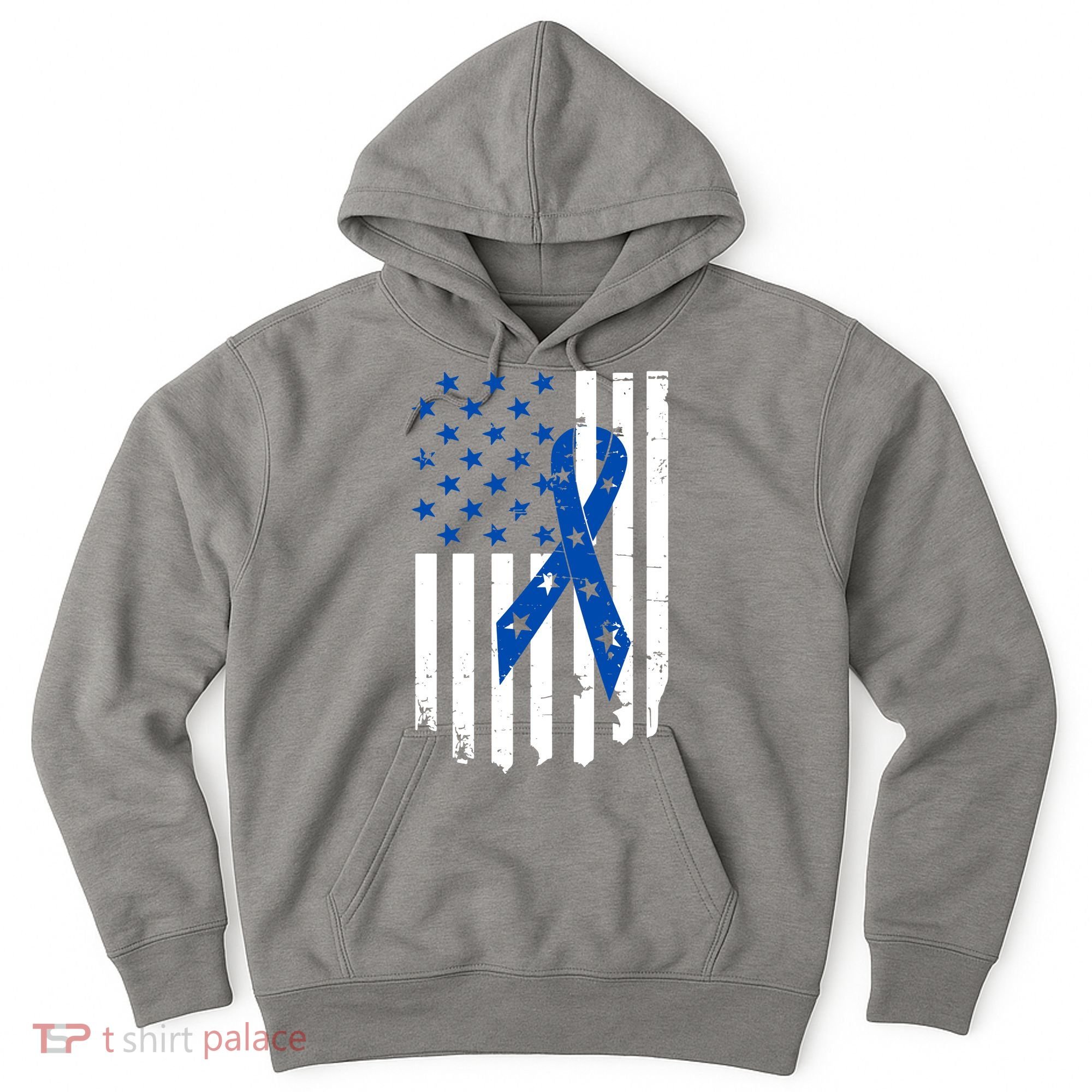 Colon Cancer Awareness Flag Hoodie