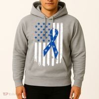 Colon Cancer Awareness Flag Hoodie thumb 2