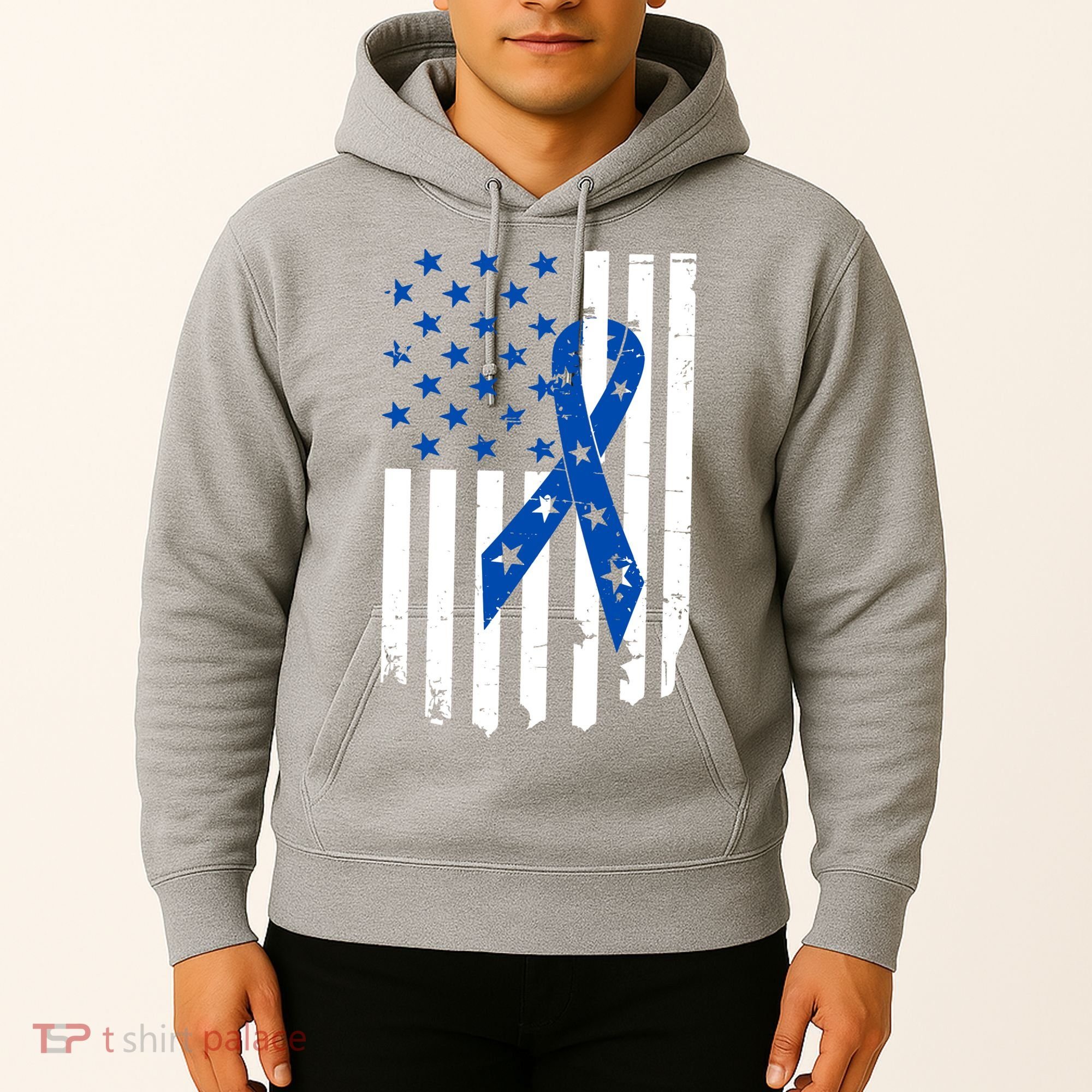 Colon Cancer Awareness Flag Hoodie