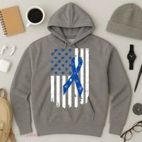 Colon Cancer Awareness Flag Hoodie thumb 3