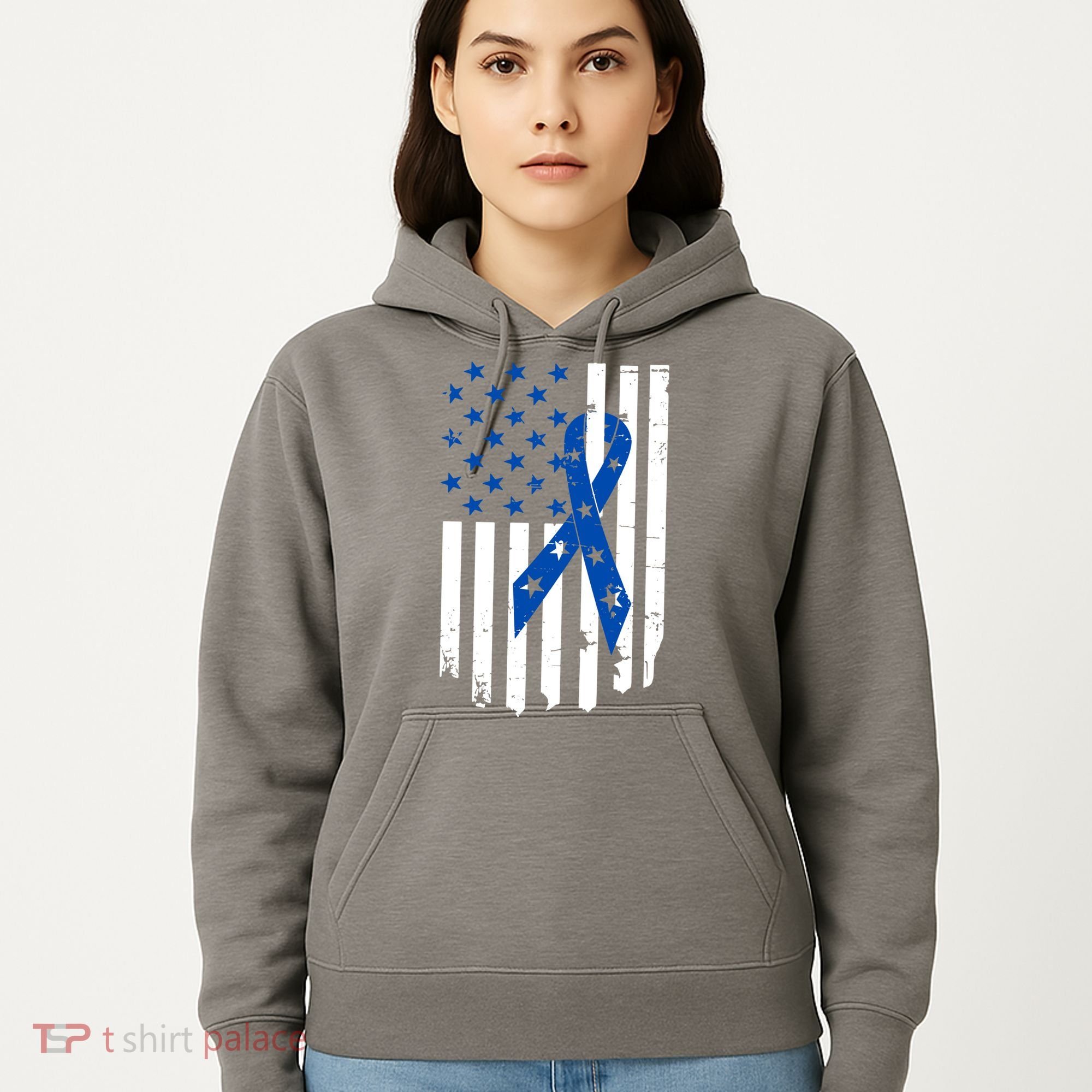Colon Cancer Awareness Flag Hoodie