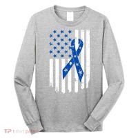 Colon Cancer Awareness Flag Long Sleeve Shirt thumb 0