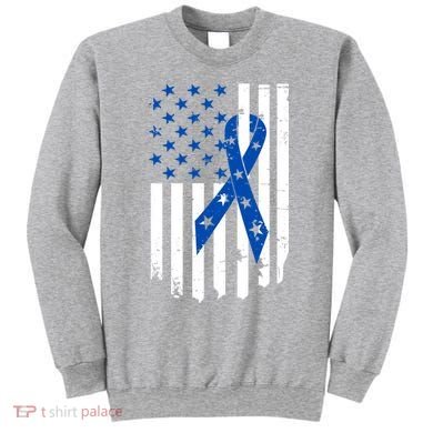 Colon Cancer Awareness Flag Sweatshirt