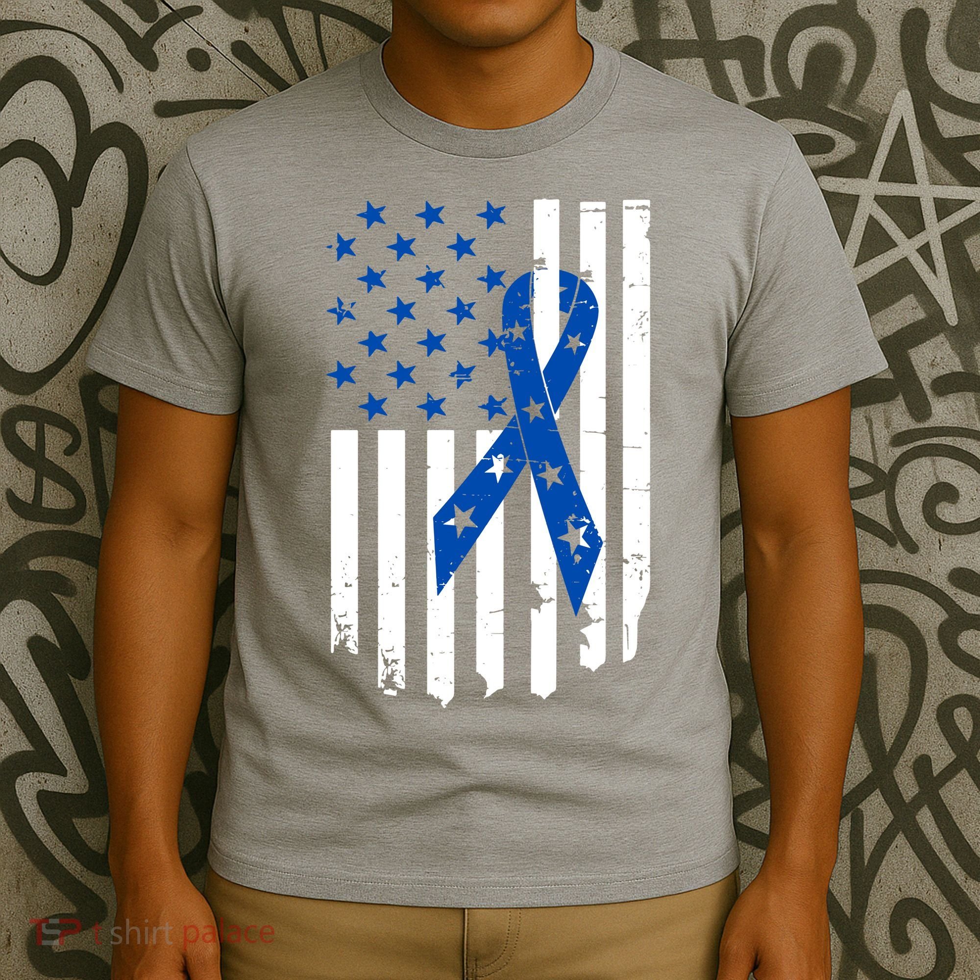 Colon Cancer Awareness Flag T-Shirt