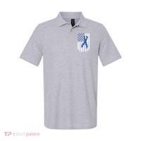 Colon Cancer Awareness Flag Polo thumb 0