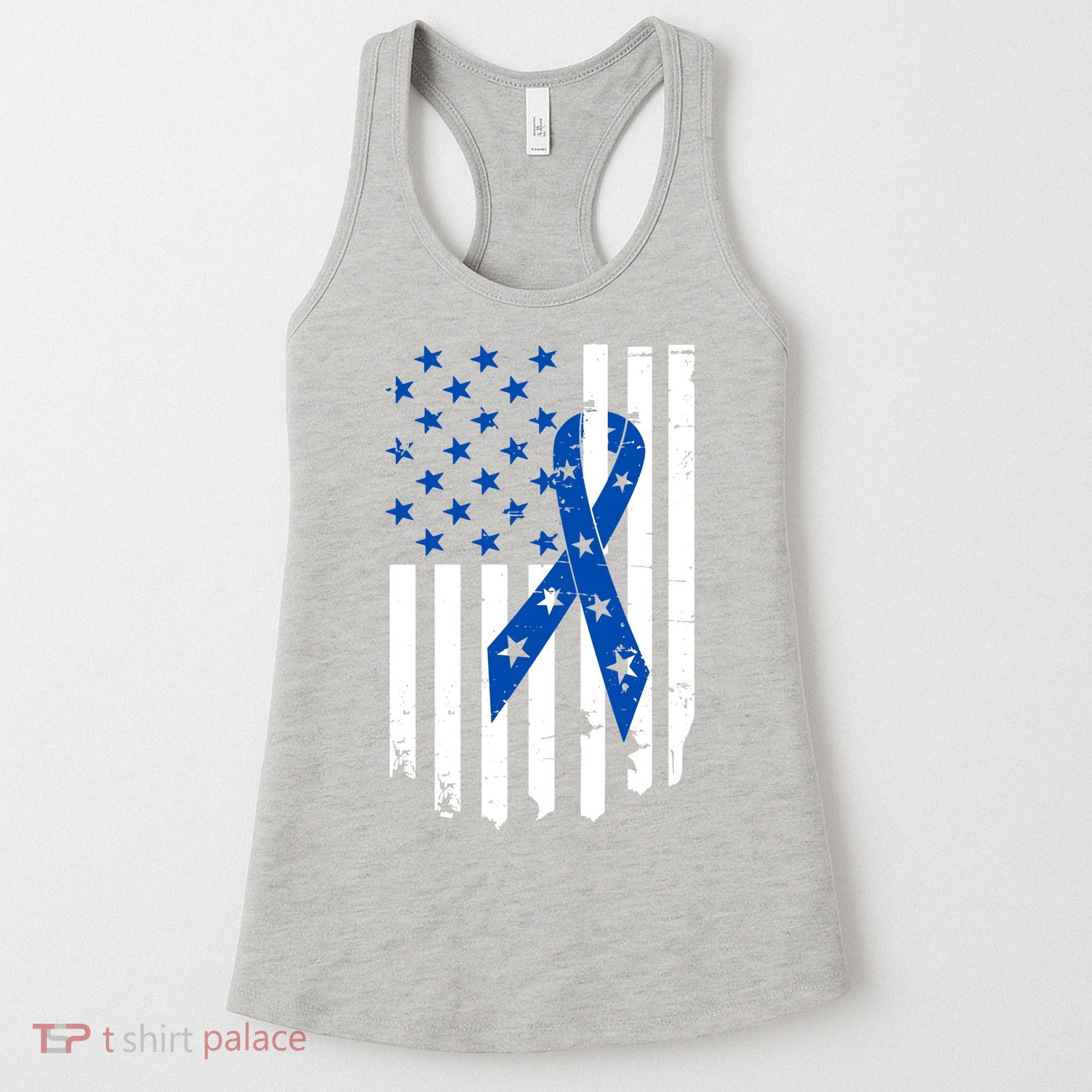 Colon Cancer Awareness Flag Women's Tank Top