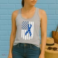 Colon Cancer Awareness Flag Women's Tank Top thumb 2