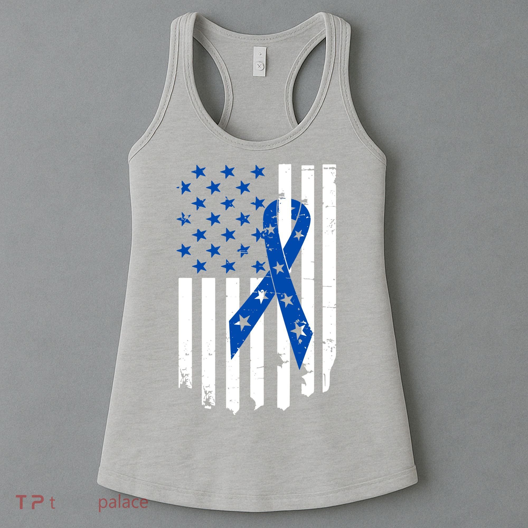 Colon Cancer Awareness Flag Women's Tank Top