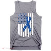 Colon Cancer Awareness Flag Tank Top thumb 0