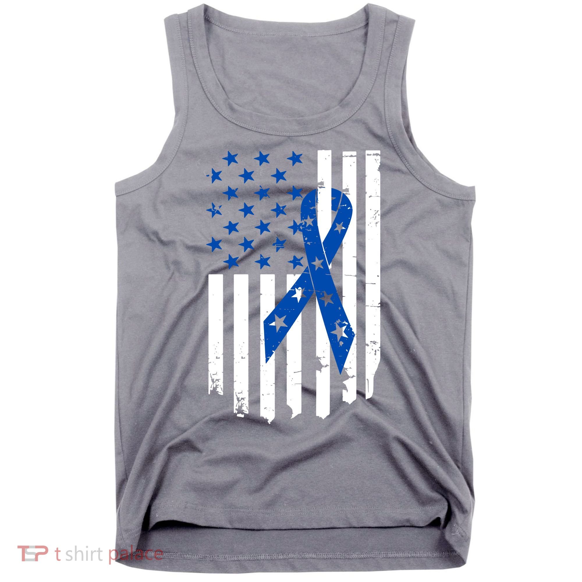 Colon Cancer Awareness Flag Tank Top