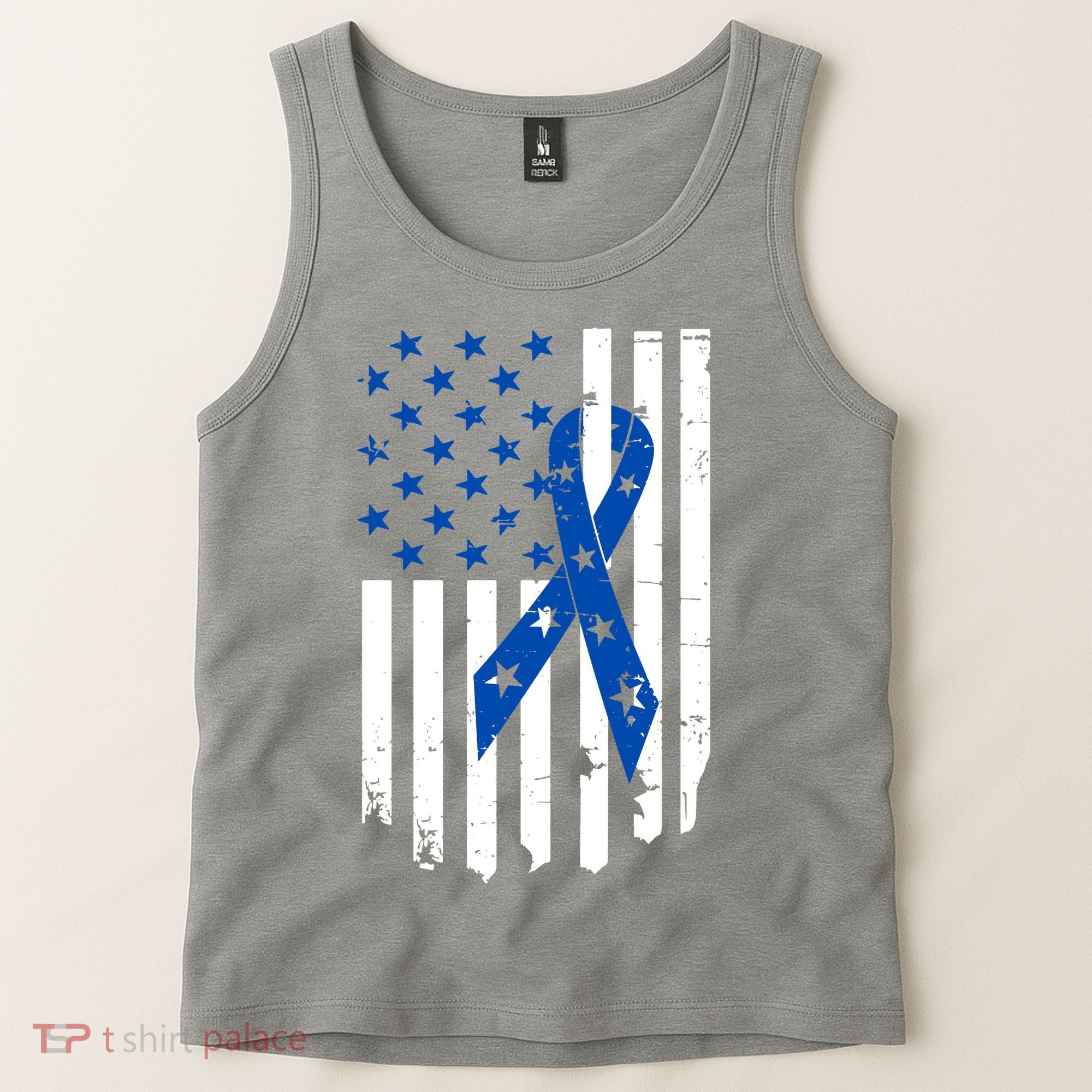 Colon Cancer Awareness Flag Tank Top