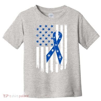 Colon Cancer Awareness Flag Toddler T-Shirt