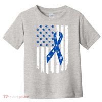 Colon Cancer Awareness Flag Toddler T-Shirt thumb 0