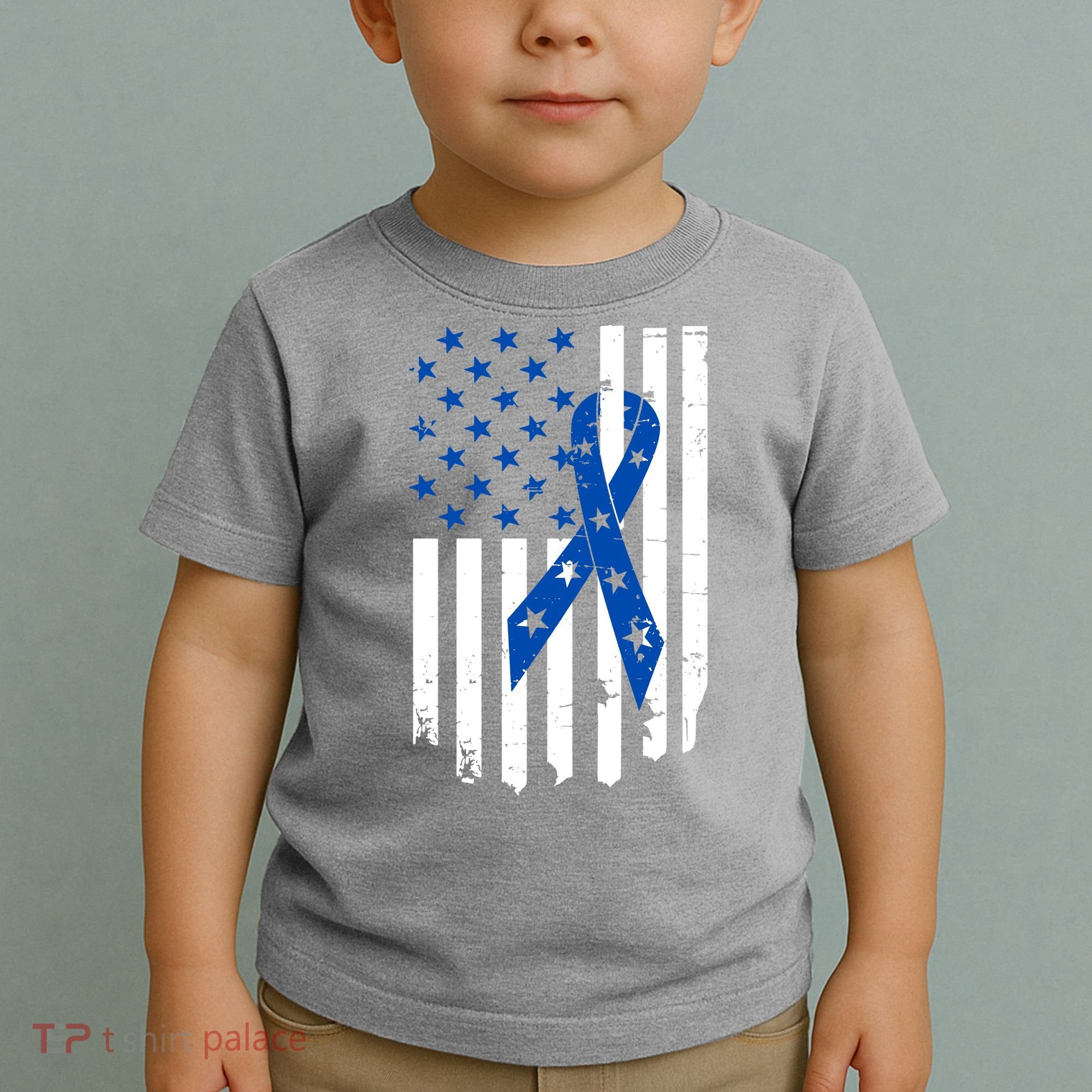Colon Cancer Awareness Flag Toddler T-Shirt