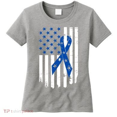 Colon Cancer Awareness Flag Women's T-Shirt