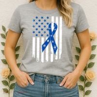 Colon Cancer Awareness Flag Women's T-Shirt thumb 2