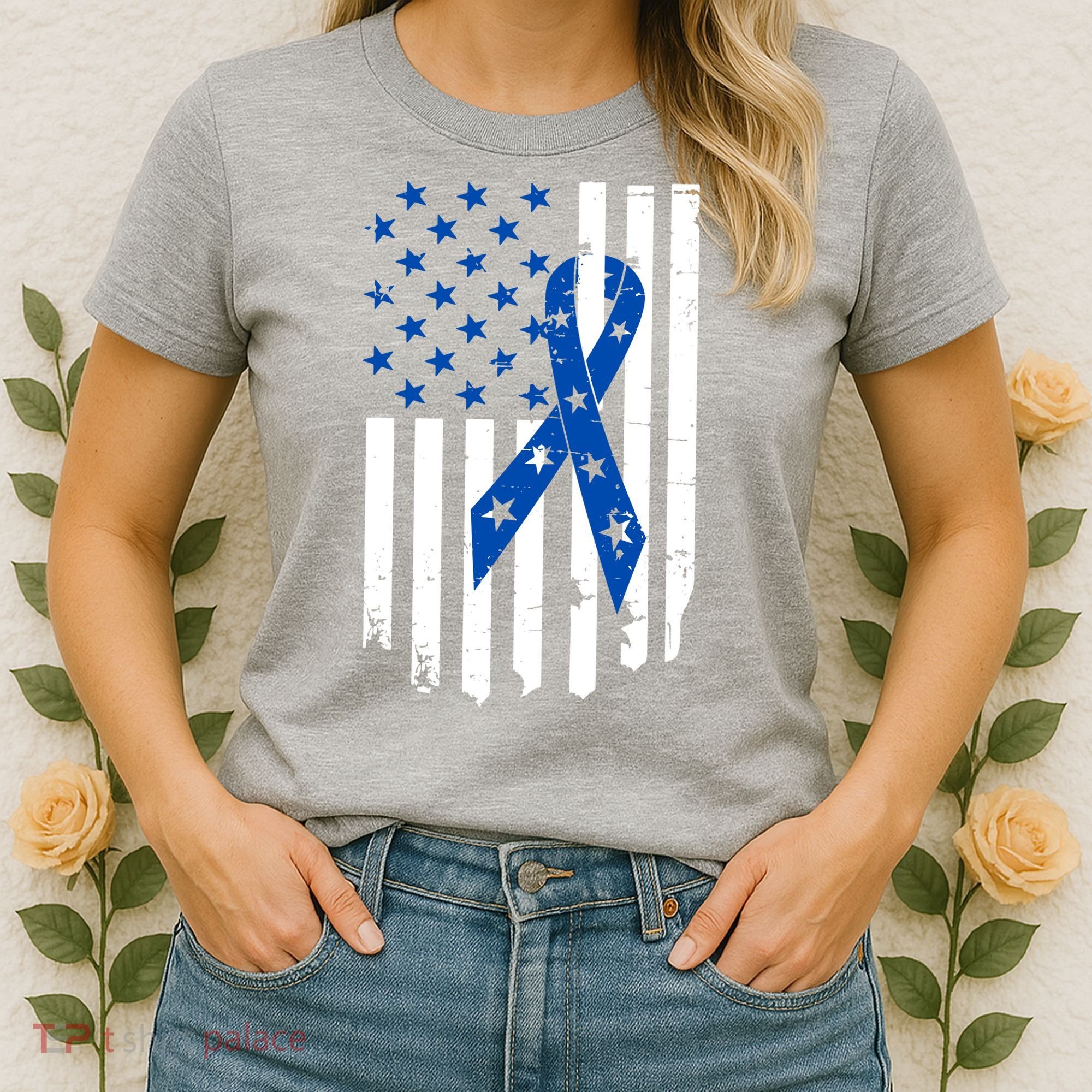 Colon Cancer Awareness Flag Women's T-Shirt