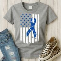 Colon Cancer Awareness Flag Women's T-Shirt thumb 3