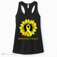 Childhood Cancer Awareness Sunflower Ribbon Women's Tank Top thumb 0