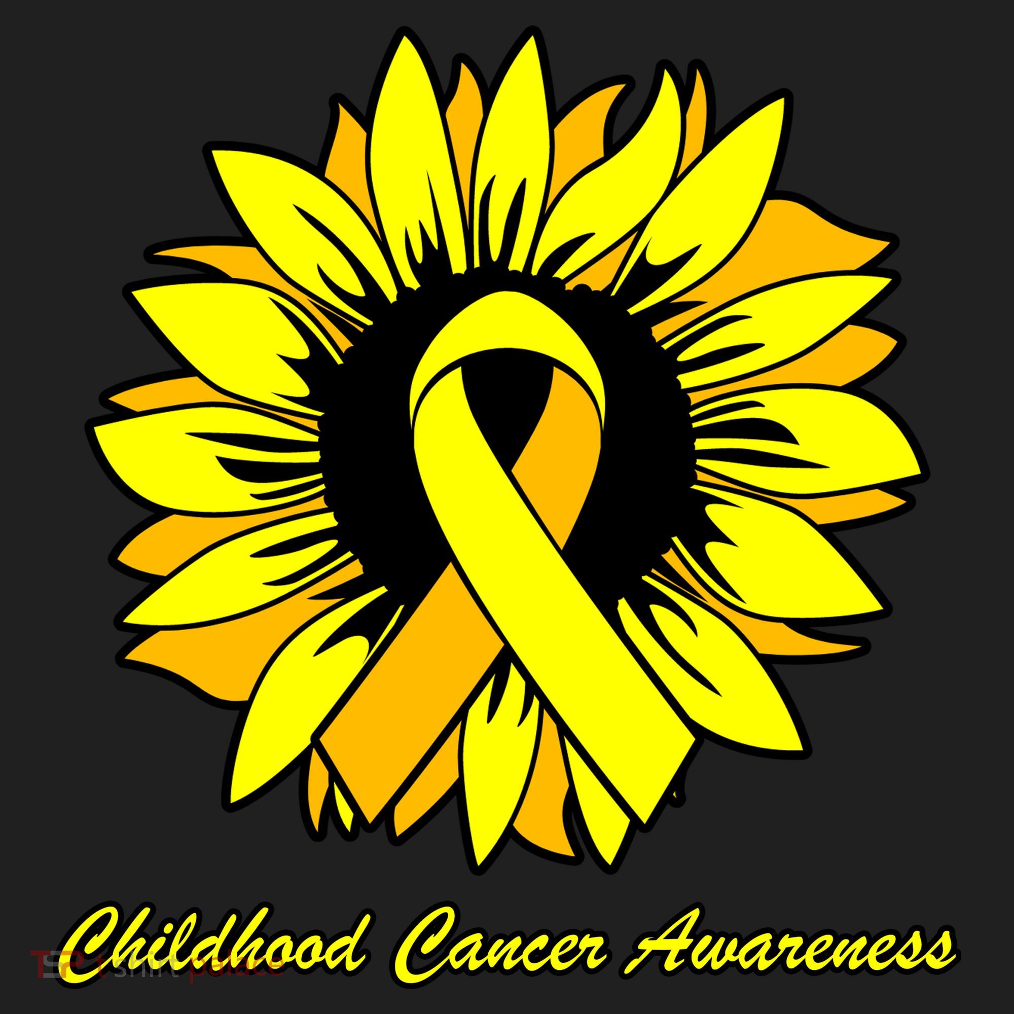 Childhood Cancer Awareness Sunflower Ribbon Kids Long Sleeve Plaid Pajama Set