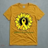 Childhood Cancer Awareness Sunflower Ribbon T-Shirt thumb 5