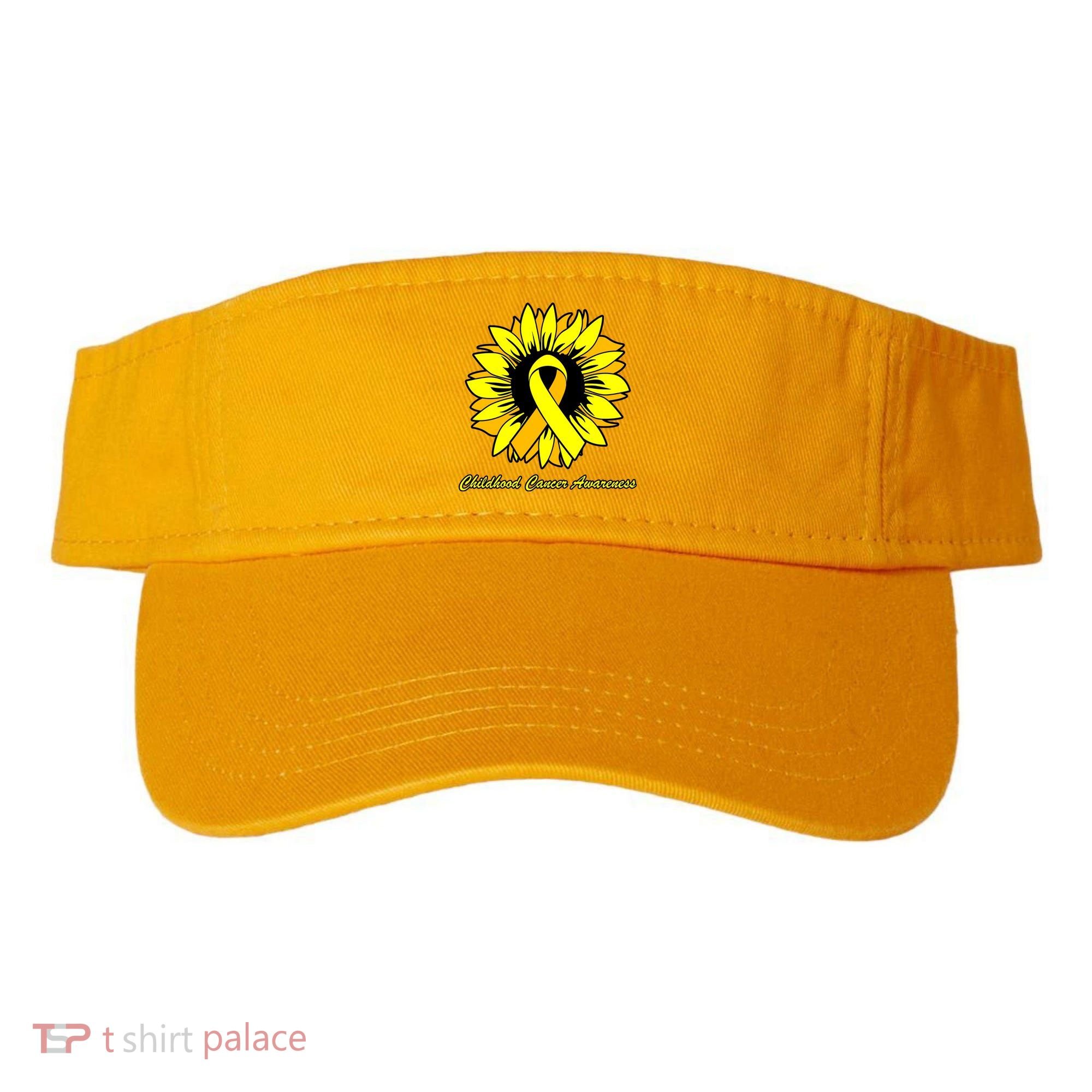 Childhood Cancer Awareness Sunflower Ribbon Visor