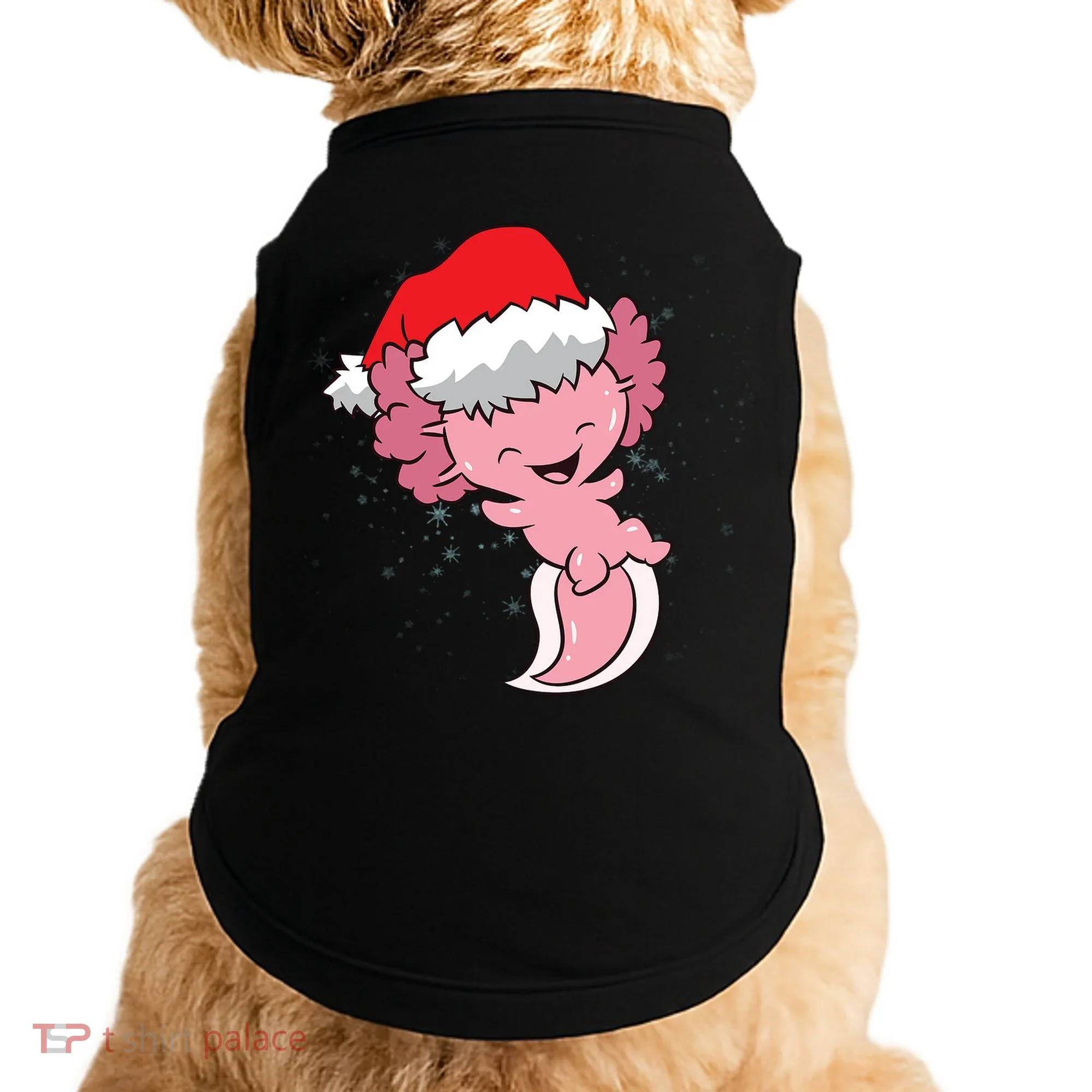 Cute Christmas Axolotl Santa Doggie Tank