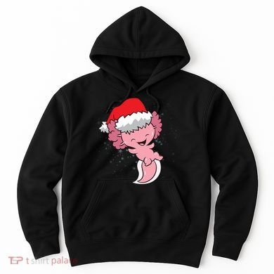 Cute Christmas Axolotl Santa Hoodie