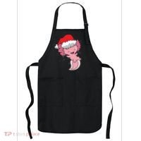 Cute Christmas Axolotl Santa Apron thumb 0