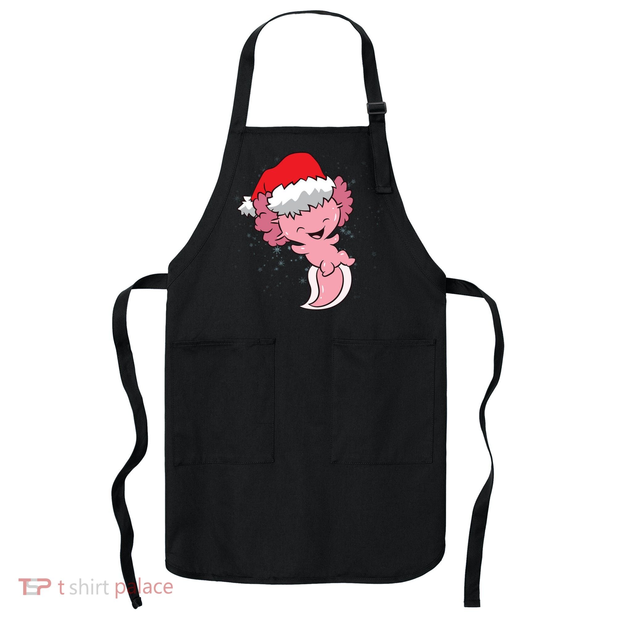 Cute Christmas Axolotl Santa Apron
