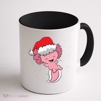 Cute Christmas Axolotl Santa Coffee Mug thumb 1