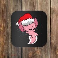 Cute Christmas Axolotl Santa Coaster thumb 0