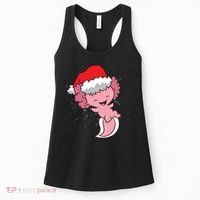 Cute Christmas Axolotl Santa Women's Tank Top thumb 0