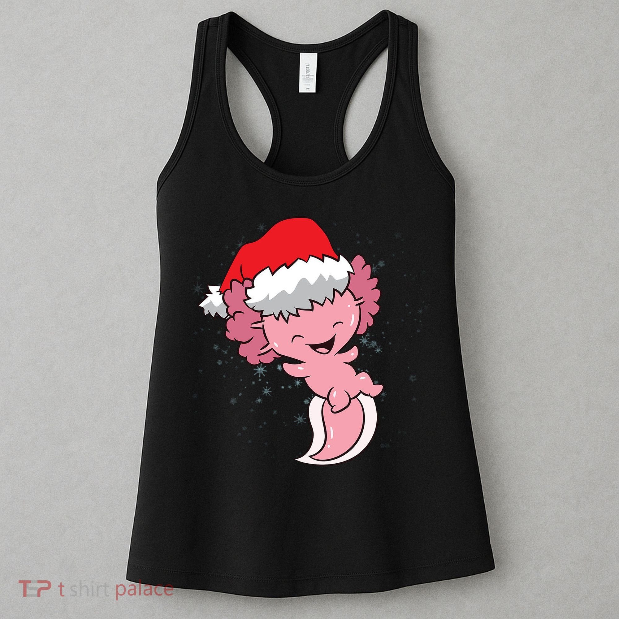 Cute Christmas Axolotl Santa Women's Tank Top