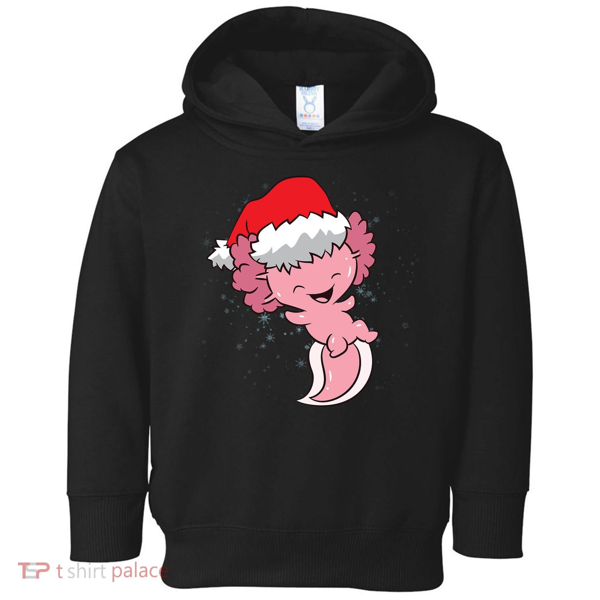 Cute Christmas Axolotl Santa Toddler Hoodie