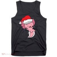 Cute Christmas Axolotl Santa Tank Top thumb 0