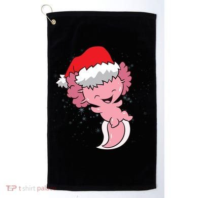 Cute Christmas Axolotl Santa Golf Towel