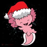 Cute Christmas Axolotl Santa Women's Long Sleeve Shirt thumb 2