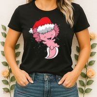 Cute Christmas Axolotl Santa Women's T-Shirt thumb 2