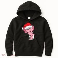 Cute Christmas Axolotl Santa Kids Hoodie thumb 0